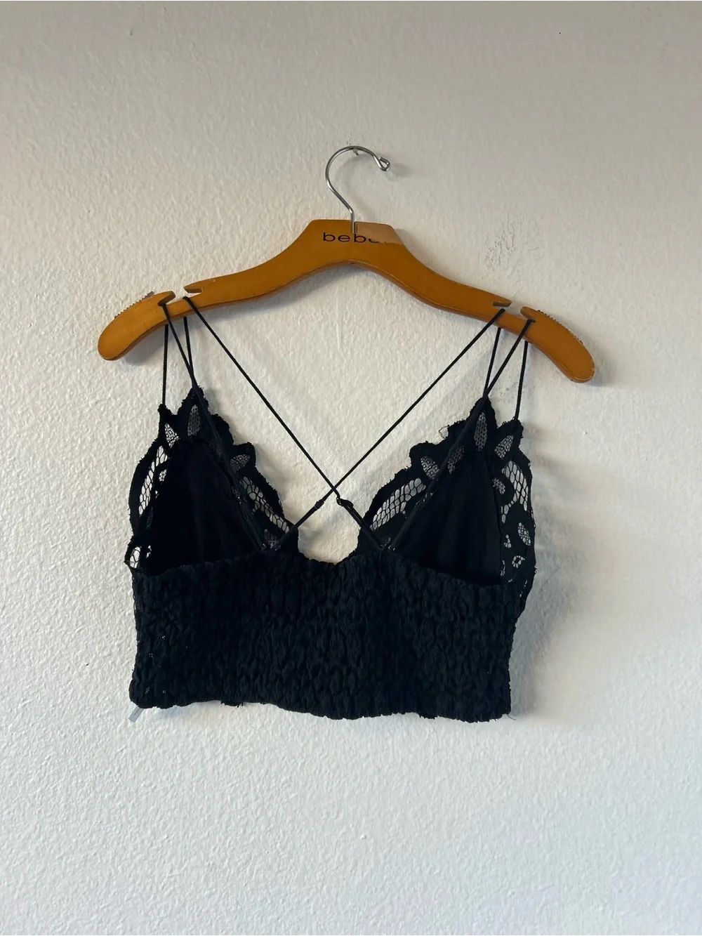 Free People Black Crochet Lace Bralette